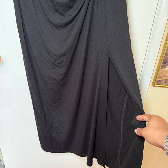 Isabel Marant Etoile Naerys Ruched Stretch Jersey Maxi Shirt Dress Sz 42 / 10 - Picture 9 of 15